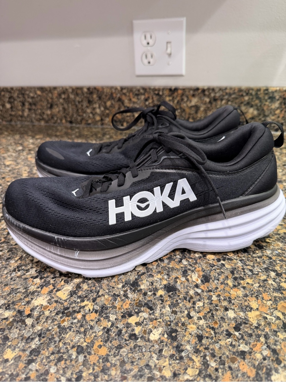 Hoka Black and White Road-Running Trainers ladies 10.5 - Picture 7 of 11